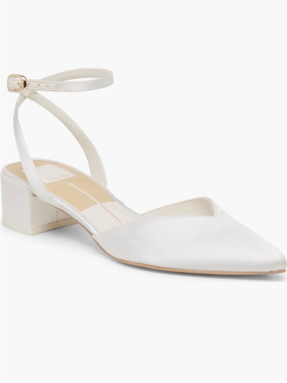 Dolce Vita Carrey White Satin Bridal Heels Size 8.5